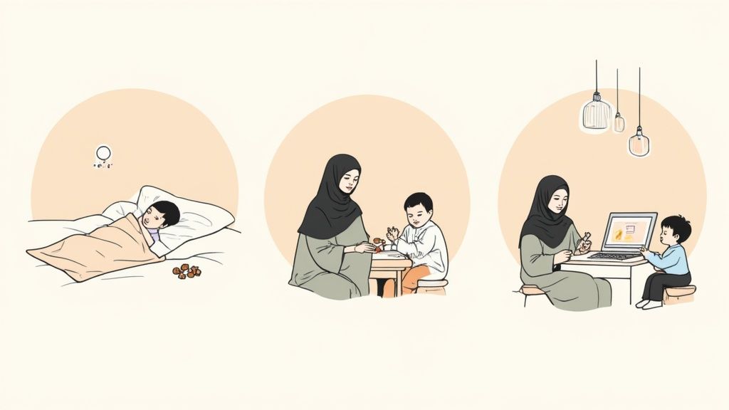 Toddler napping peacefully