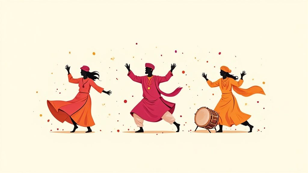 A family sitting together in a prayer room, with soft light streaming through a window, looking serene and connected.